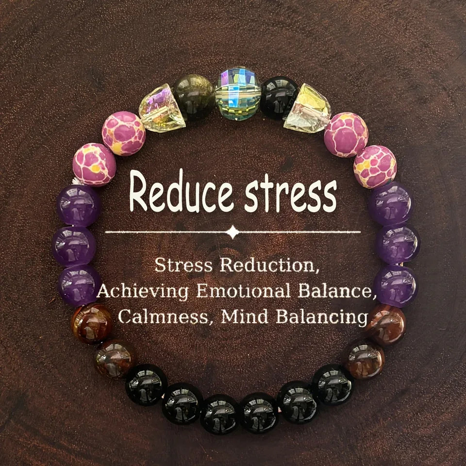 🔥 Red Tiger Eye & Imperial Jasper Bracelet: Homeopathic Energy Balancing for Strength & Stress Relief
