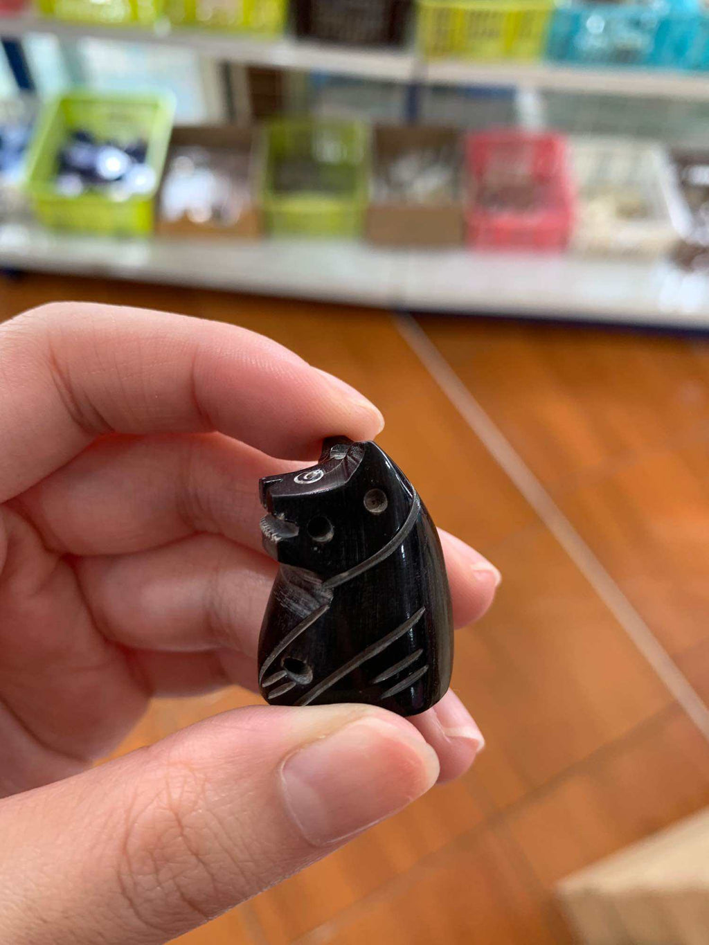 🐯 Sacred Buffalo Horn Tiger Amulet – Hand-Carved by Luang Pu Im Panyawutho, Wat Thung Na Mai