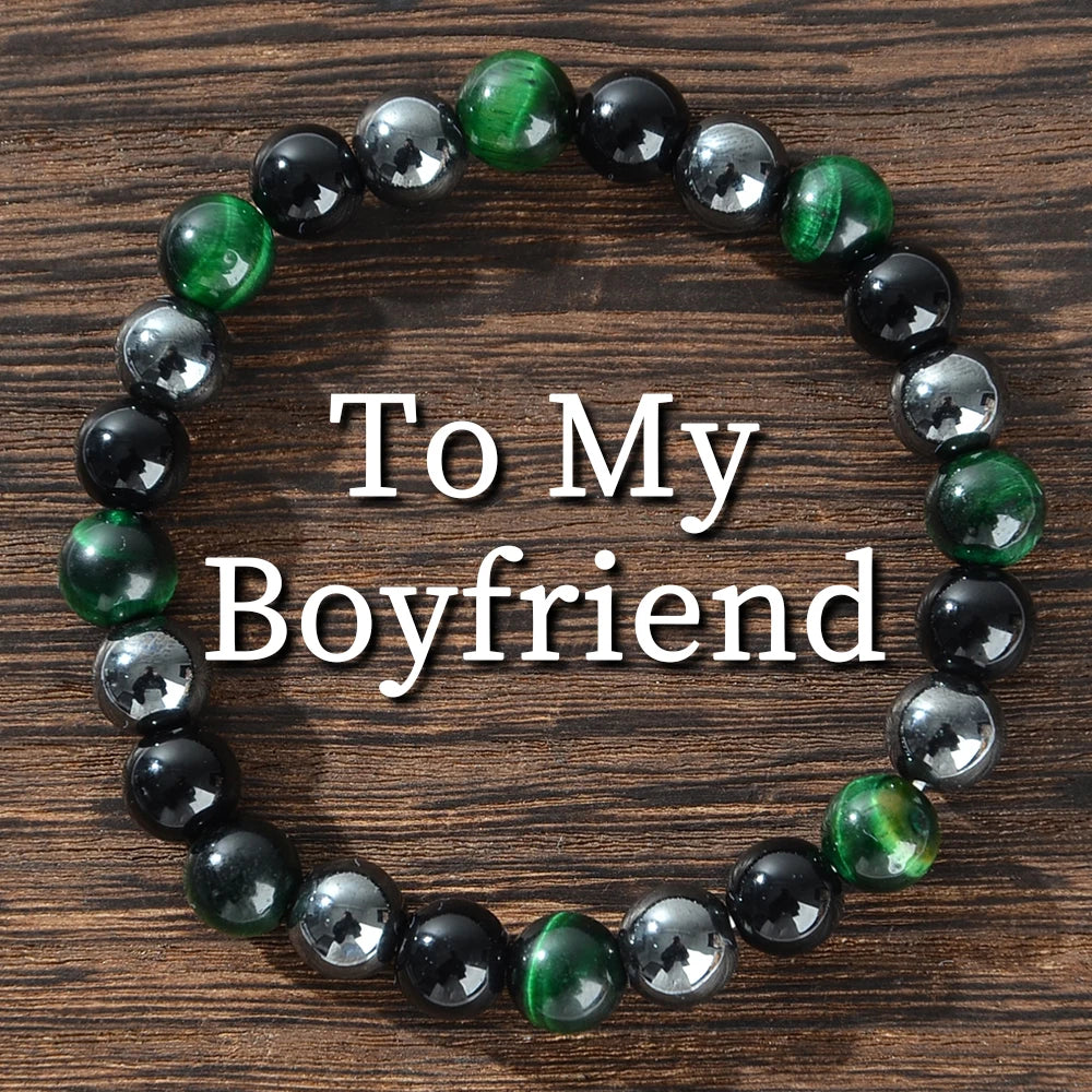 ✨ Natural Crystal Gemstone Bracelet – Meaningful Anniversary Gift for Boyfriends, Perfect for Daily Wear & Special Occasions style D