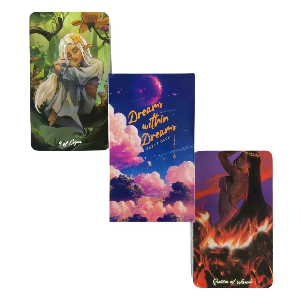 🔥Dreams Within Dreams Tarot Deck | 78 Cards for Practice Divination, E-Book, Augur Board Game & Witchcraft Oracle
