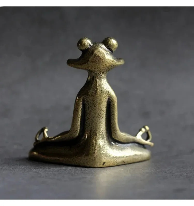 🐸 Retro Copperware Zen Frog Incense Holder – Solid Pure Copper Tea Pet & Aromatherapy Ornament | Handmade Meditation Décor | Free Shipping