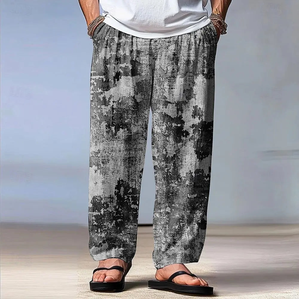🎨 The Abstract Visionary: Premium Men’s Fall 2025 Wide-Leg Trousers – High-Definition Retro Abstract Graphic Print, Mid-Waist Elastic Drawstring Fit, and Sophisticated Urban-Relaxed Outdoor Lounge Pants SJZHH20252213R