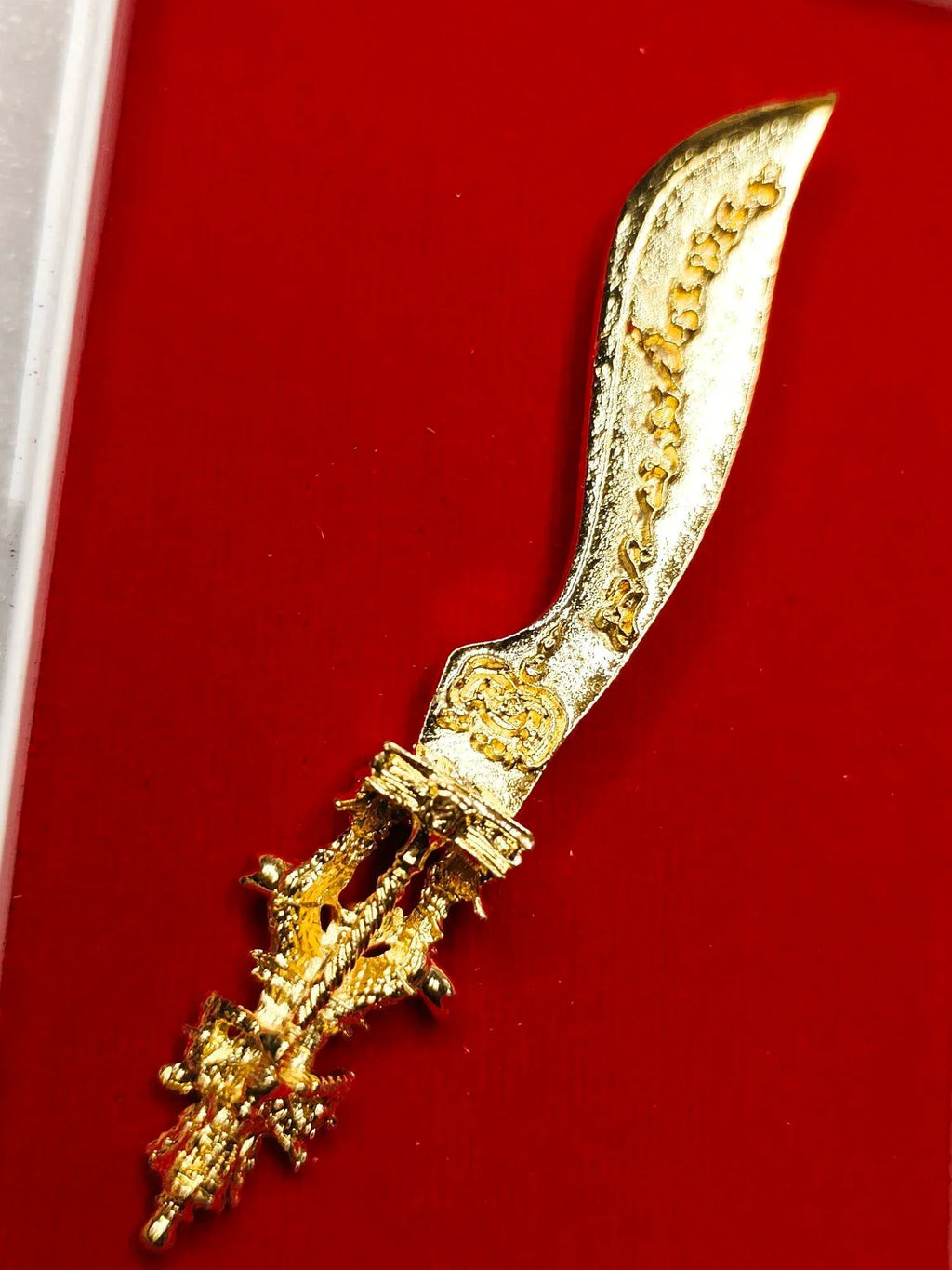 🔪 Maha Mongkol Spirit Knife (Mit Mor) "Cut Obstacles" Edition: Phor Than Phon (Wat Thung Nari) – Exorcism, Luck & Black Magic Protection