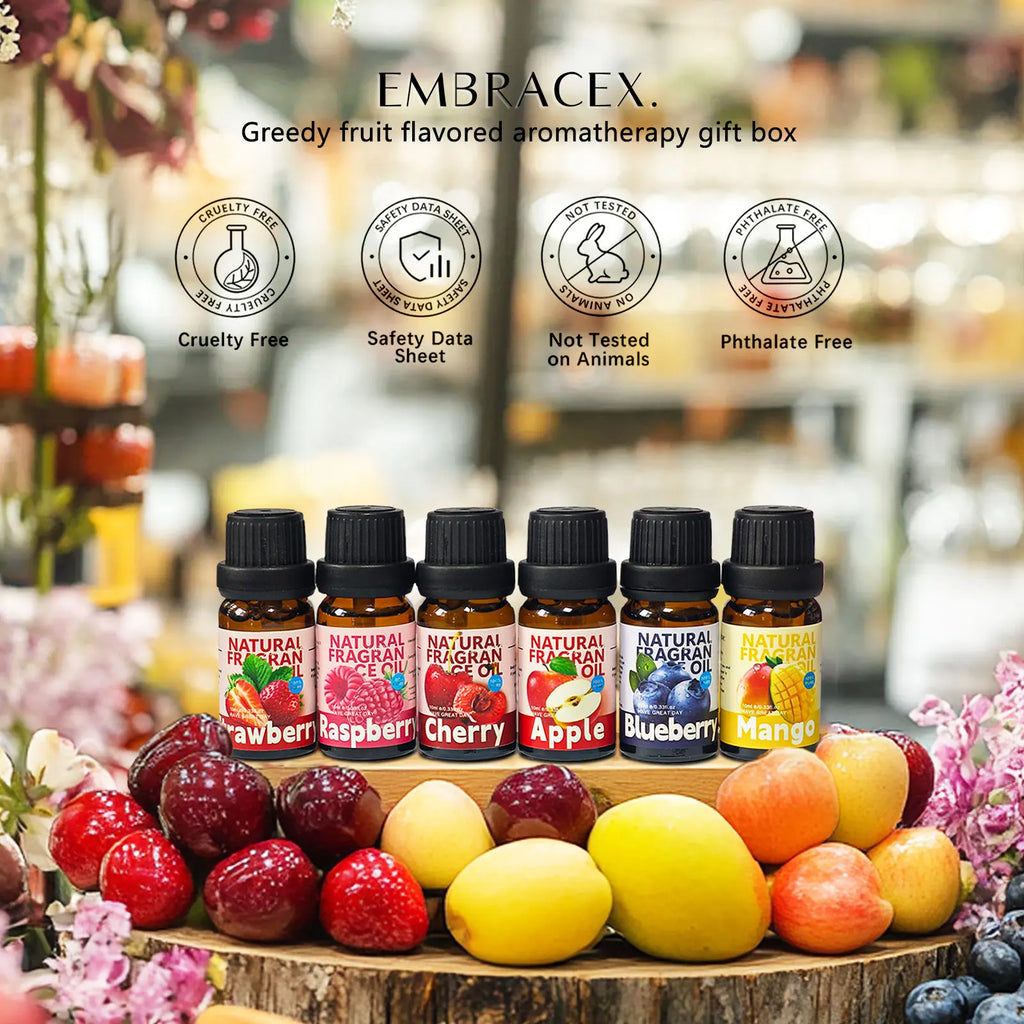 🍊 10ml Fruity Essential Oils – Sweet Fruit Fragrance Collection for Diffusers, Candles, and Home Aromatherapy﻿