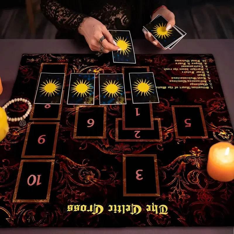 Celtic Cross Altar Cloth - Luxe Tarot Mat for Spiritual Practice TLB (682)