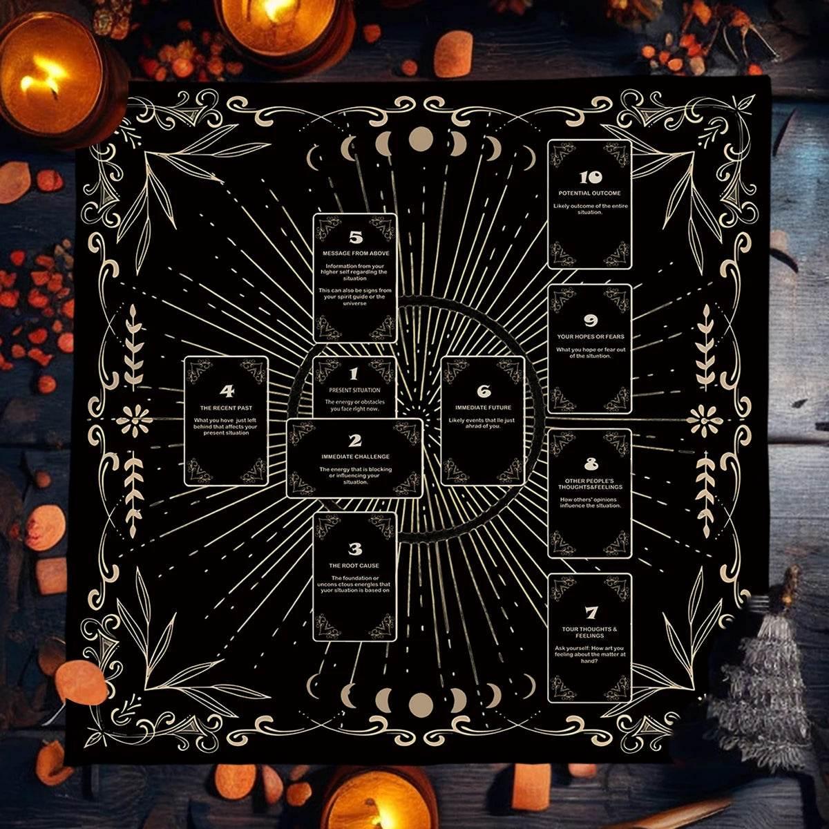 Celtic Cross Altar Cloth - Luxe Tarot Mat for Spiritual Practice
