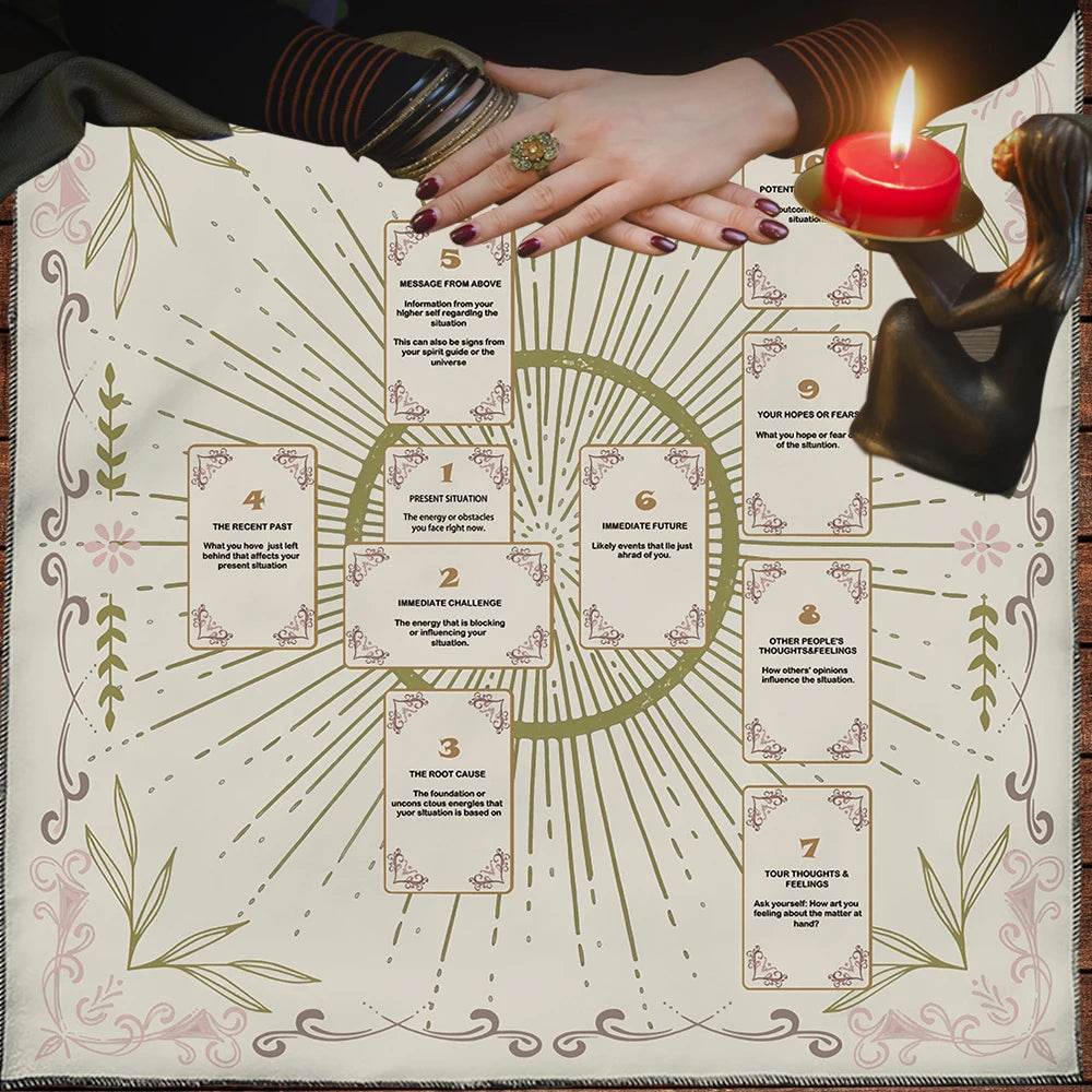 Celtic Cross Altar Cloth - Luxe Tarot Mat for Spiritual Practice