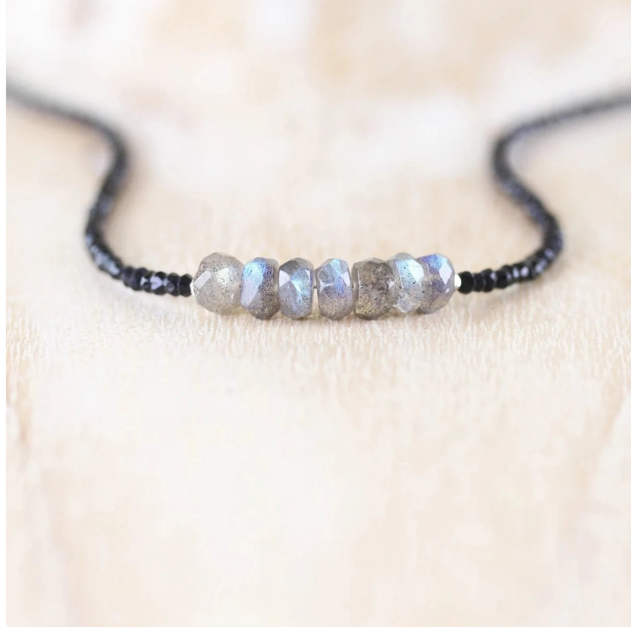 ✨ Yellow & Blue Sapphire Gemstone Beaded Necklace – Elegant Natural Birthstone Jewelry for Celebration and Balance