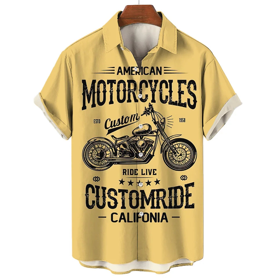 🏍️ The 1971 Moto-Legend Edition: Premium Men’s Vintage Motorcycle Graphic Shirt – High-Definition 3D Heritage Biker Print, Breathable Summer Performance Fabric, and Sophisticated Urban-Retro Short-Sleeve Tee (S-5XL)