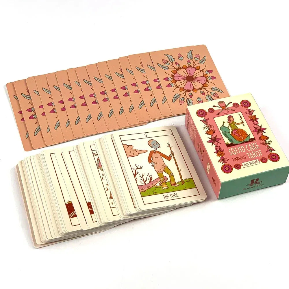 Squid Cake Marseille Tarot Deck – 78-Card Modern Twist for Family, Party, and Divination Games