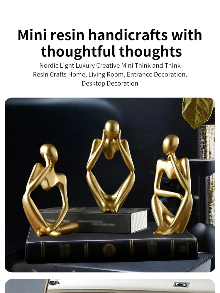 🎨 Scandinavian Abstract Figures – Light Luxury Mini Crafts for Home & Desktop Decoration | Entryway Ornament | Free Shipping