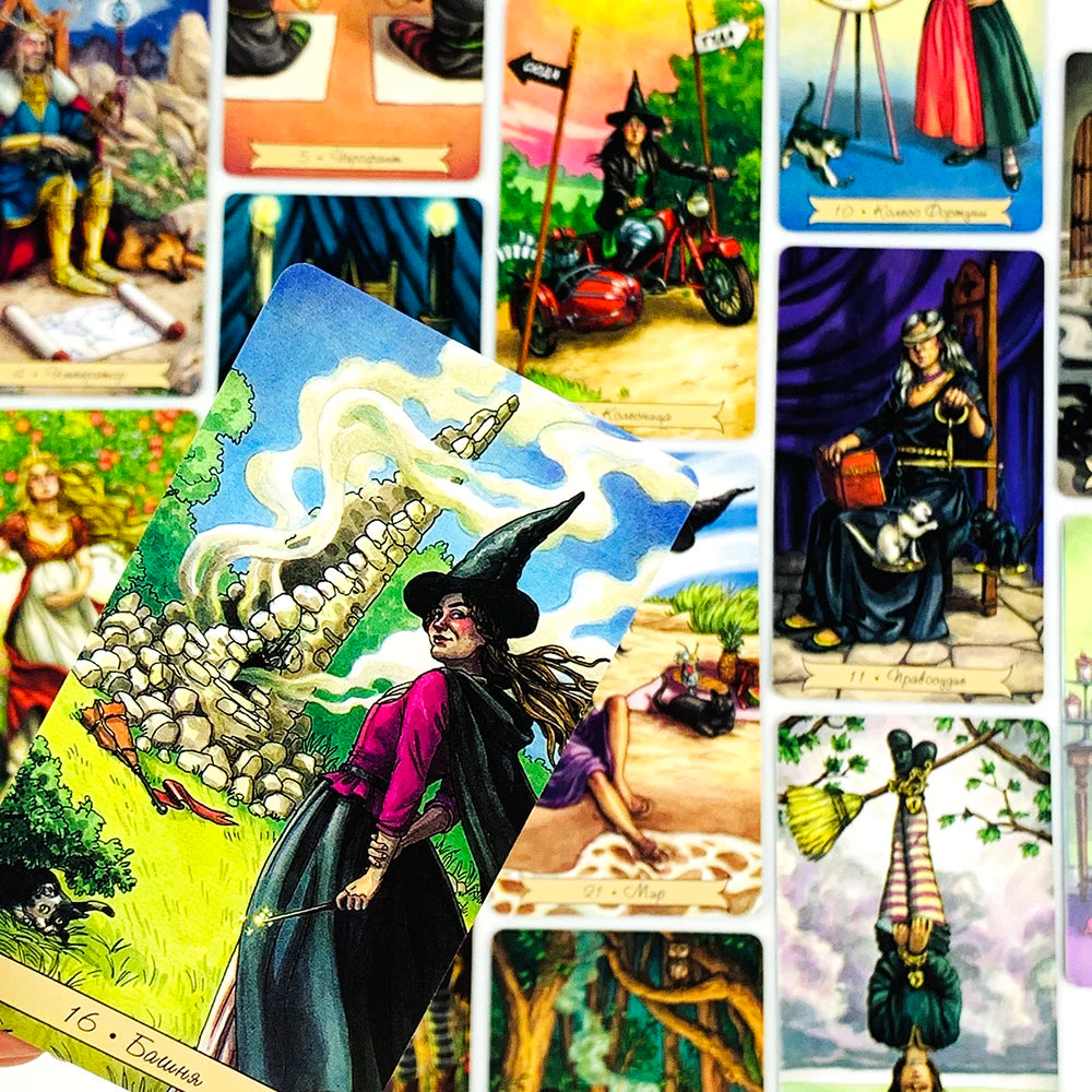 🎃New Russian Version Tarot Cards | Mysterious Divination Board Game & Family Gathering Card Game – Perfect Halloween & Christmas Gifts