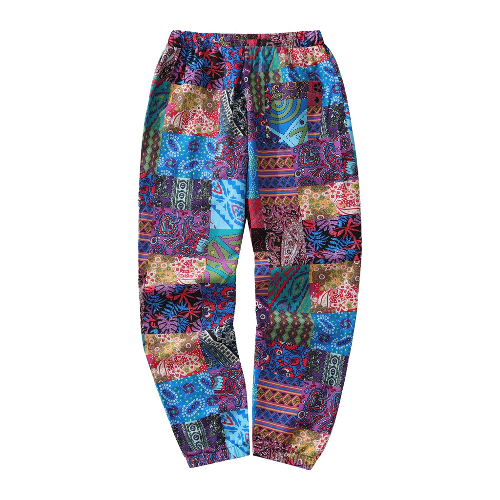✨ The Euro-Heritage Paisley Linen Trousers: Premium Men's Cotton-Linen Blend Casual Pants – Featuring Intricate 3D Paisley Graphics, Mid-Waist Drawstring, and Tailored Comfort for Spring/Autumn Seasons