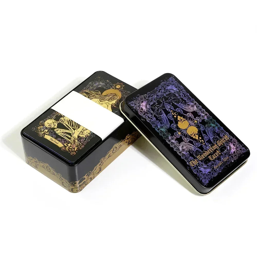 Wondering Spirit Tarot Deck – 78 Gold-Edged Cards in Durable Tin Box