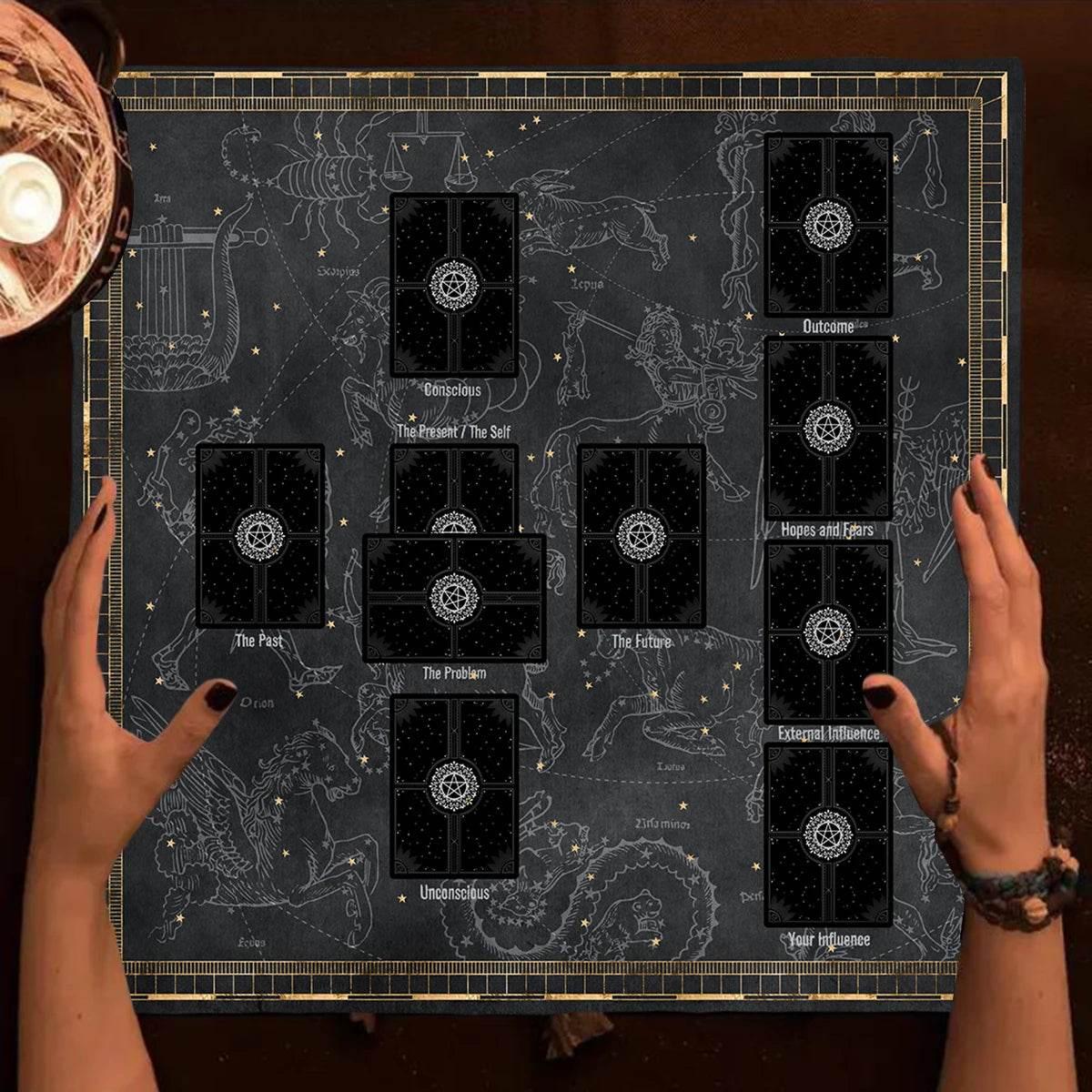 Celtic Cross Altar Cloth - Luxe Tarot Mat for Spiritual Practice TLB (660)