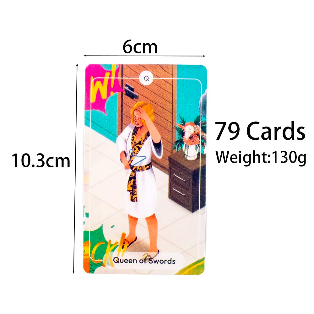 📖 78 Stories Tarot Deck – English Version Oracle Cards with PDF Guidebook | 79-Card Prophecy Deck for Family, Friends & Party Board Games