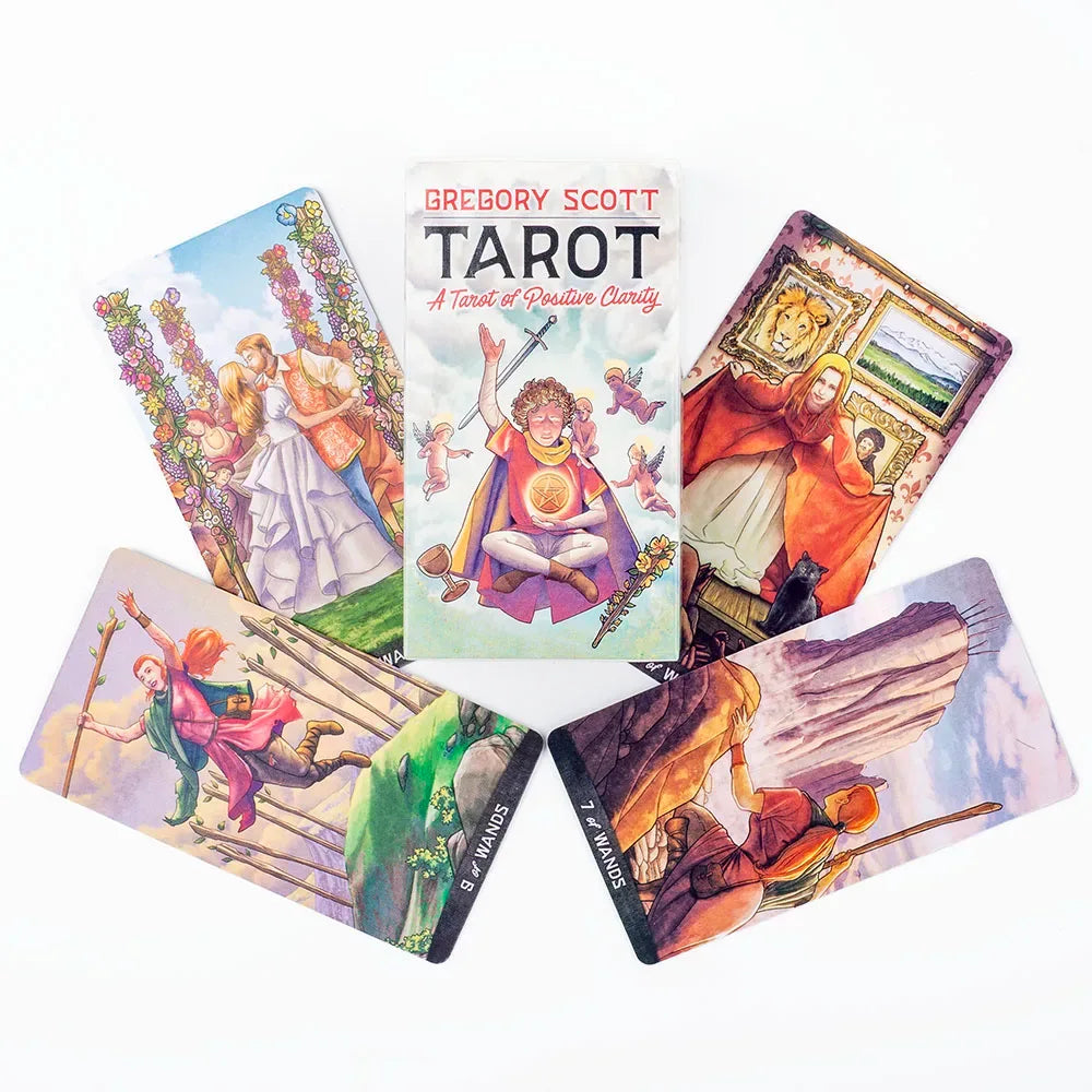 Hot Selling Gregory Scott Tarot Deck - 78 Cards for Beginners | English Visions, Puzzle & Family Party Game | Size: 11.1 × 6.1 cm