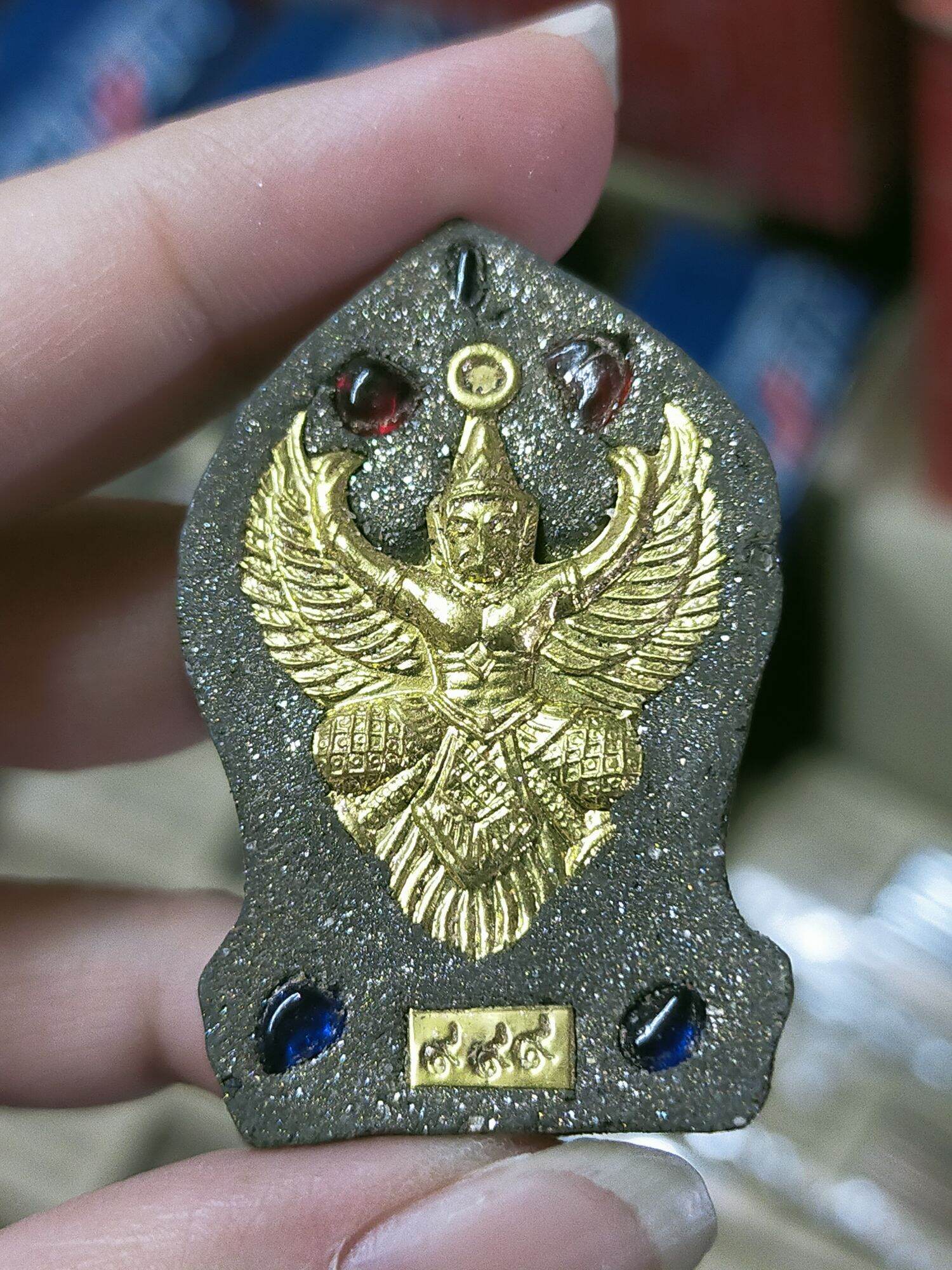 Authentic Phra Khun Phon Luang Pu Mahasila - Exclusive Ruam Rae Kai Sit Edition with 999 Stamped Codes, Garuda Back, Blessed Gemstones, and Sacred Takrut