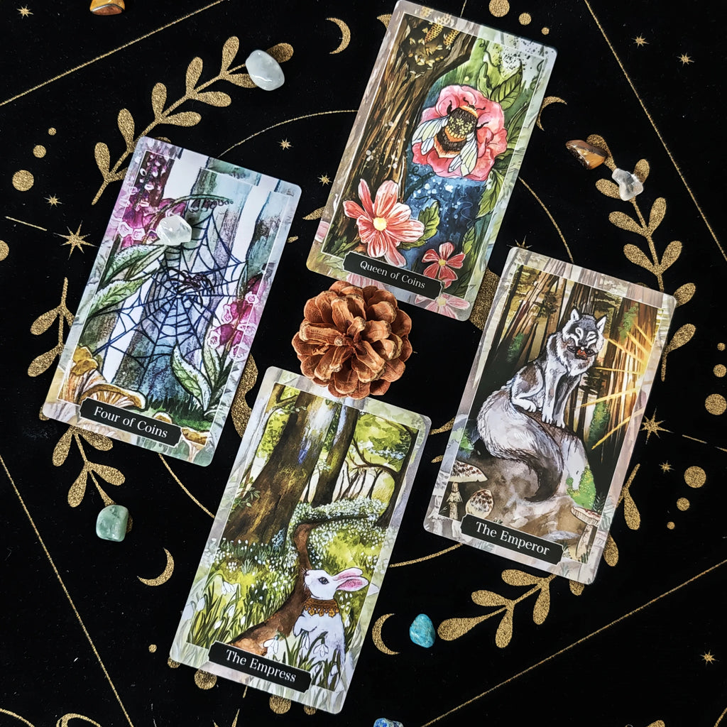 🌲 Spirits of The Woodland Tarot Deck – 78+6 Cards | Fully Illustrated | Enchanted Forest Themes | Guidebook Included | Family & Party Board Game for Divination and Spiritual Exploration