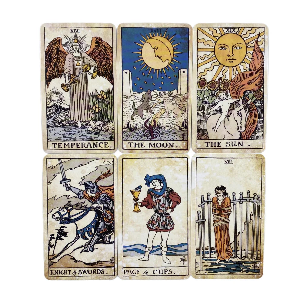 ✨ Tarot Vintage Rider Deck – Classic 78-Card Oracle Deck with English Visions for Divination and Board Games