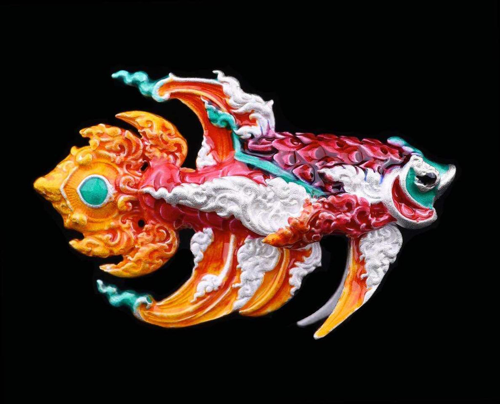 Ultimate Betta Fish Charm for Prosperity and Spiritual Protection by Luang Pu Yun
