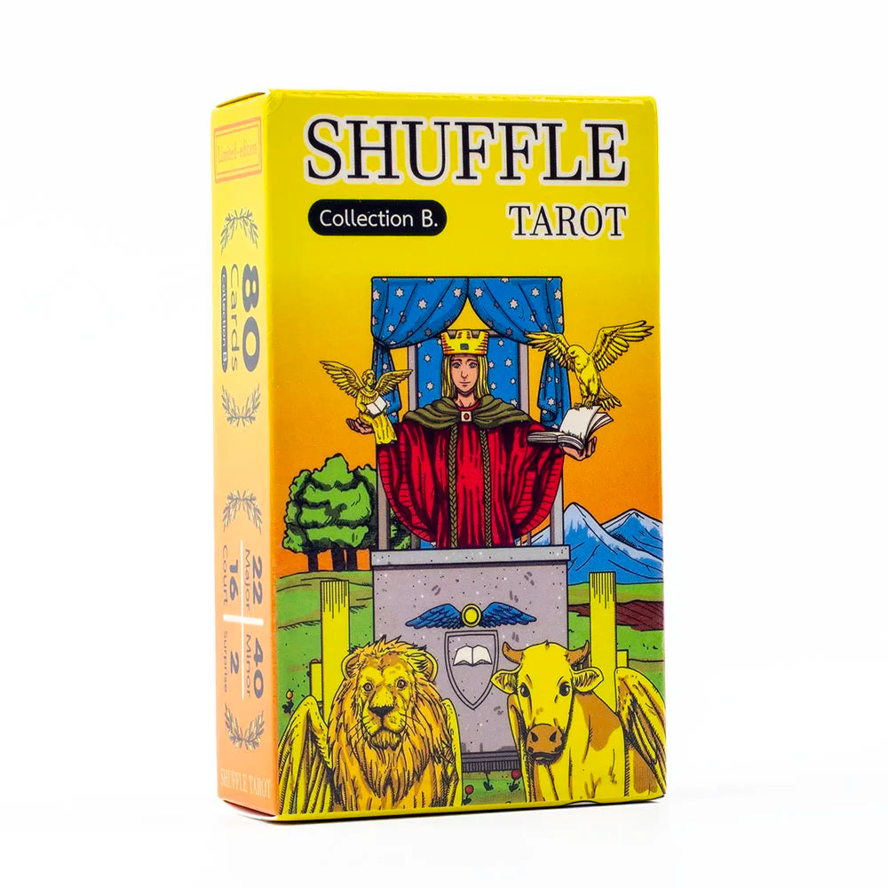 🔮 Shuffle Tarot Collection B – Shuffled World of RWS Tarot Deck | 80 Cards | Rider Waite Smith Inspired | Compact 10.3 x 6 cm | Creative Storytelling Divination Tool | Board Game Compatible
