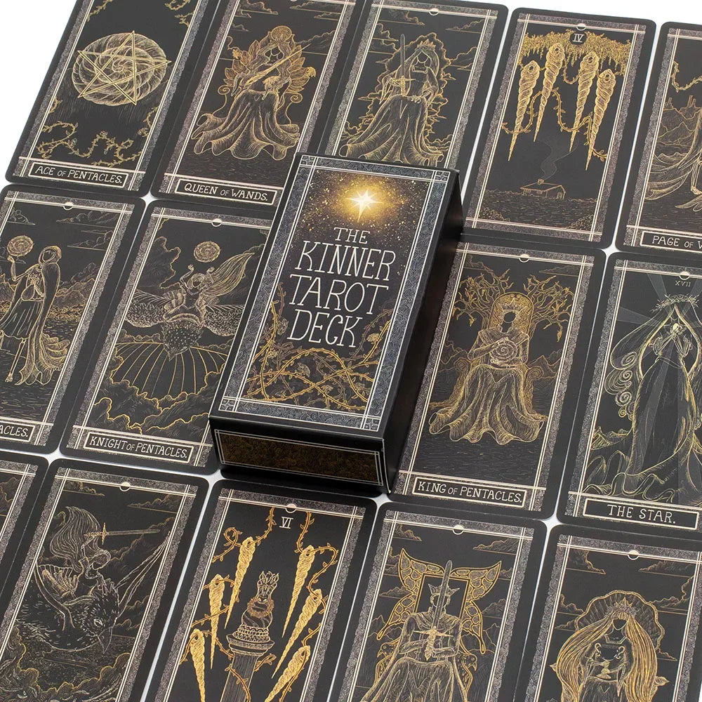 Kinner Types The Kinner Tarot Deck – Hand-Drawn, Mystical 78 Card English Deck for ...