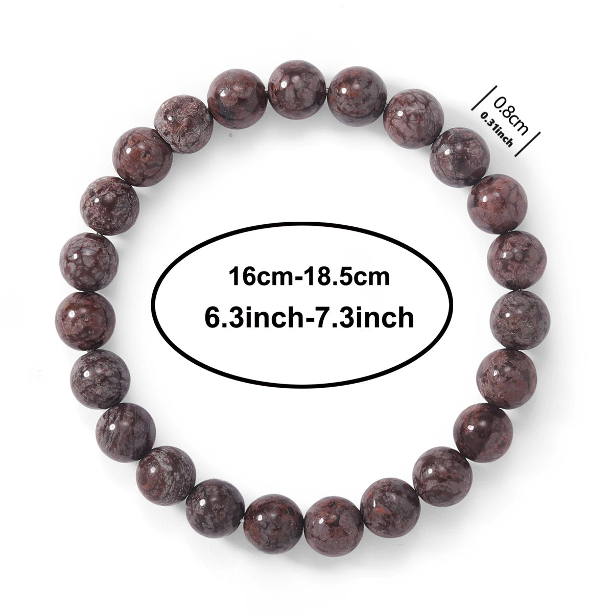 ☕ Brown Coffee Agate Bracelet for Women – Elegant Natural Stone Beaded Jewelry