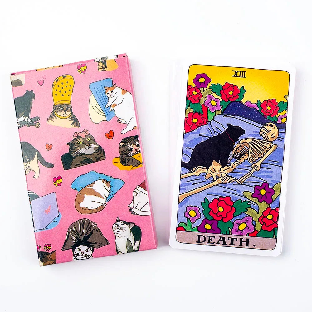 Cat Meme Tarot Deck – 22 Major Arcana Funny Witchy Cat Cards for Divination & Family Fun