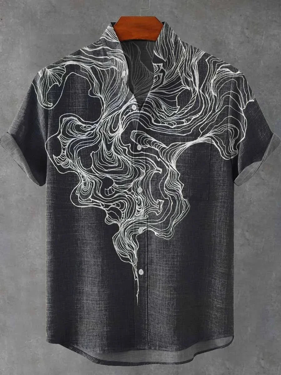 🏙️ The Urban Vintage Masterpiece: Premium Men's Casual Short-Sleeve Shirt – High-Definition Retro Graphic Print, Ultra-Breathable City-Luxe Fabric, and Modern-Fit Fashion Silhouette (Fast Delivery Edition) ZS199