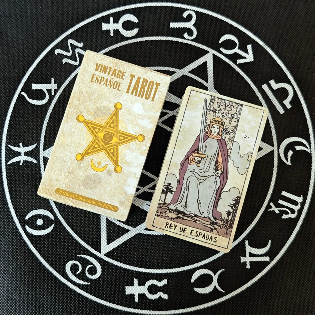 🎴 Tarot Cards Spanish Vintage Tarot Deck Spanish Edition 78pcs﻿ | Suitable for Beginners & Enthusiasts | Birthday Gift & Party Game