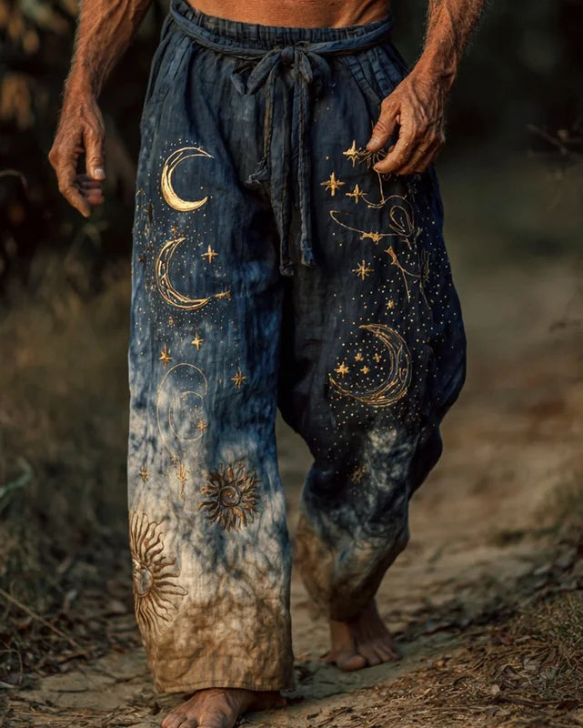 🃏 Men’s Retro Viking Celtic Skeleton 3D Printed Drawstring Pants – Casual Straight-Leg Summer Beach Pants, Plus Sizes S–5XL D81PHG259162368