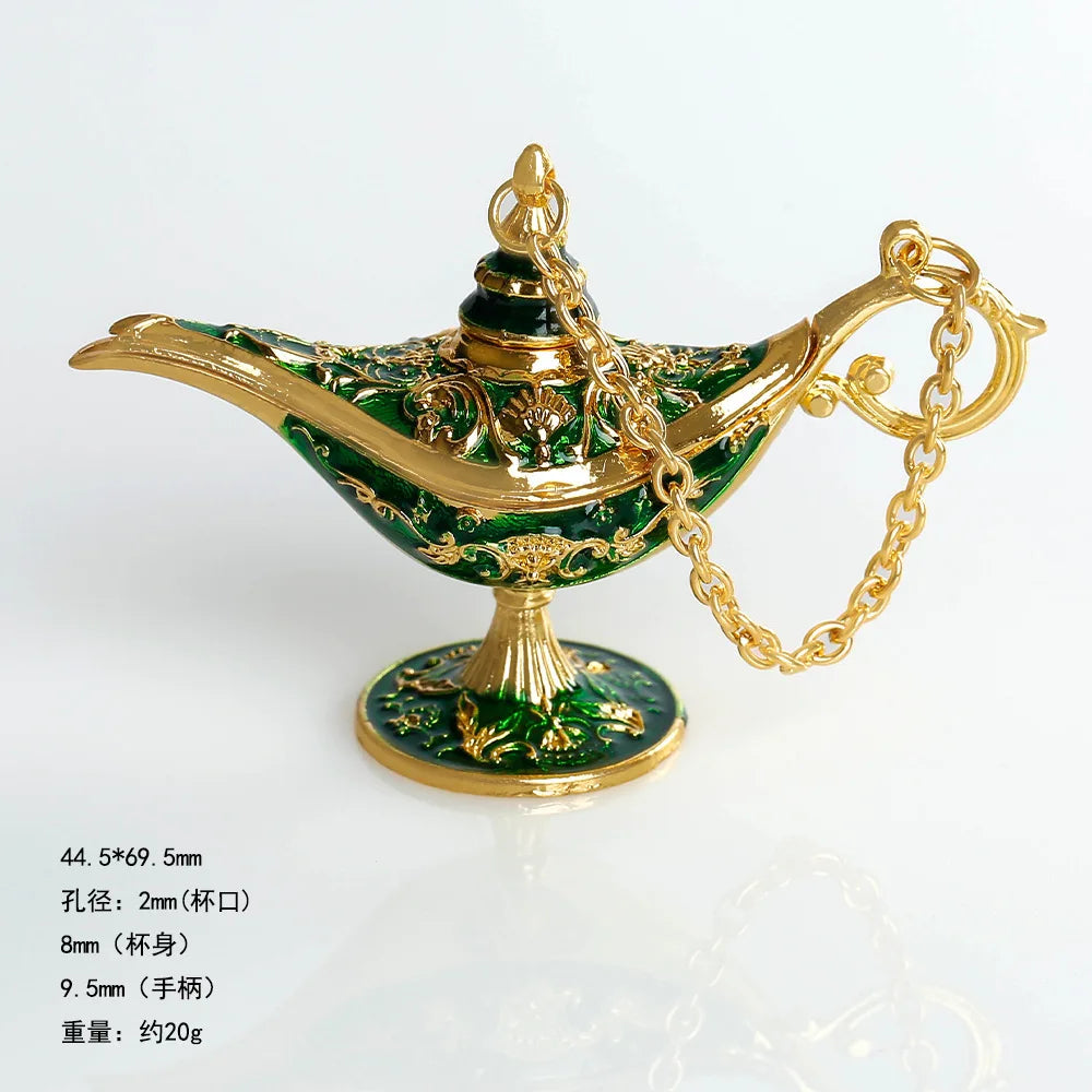 🕌 Aladdin Lamp Desktop Ornament – Vintage Style Decorative Craft for Living Room, Study Room & Bedroom | Perfect Holiday Gift | Free Shipping Green