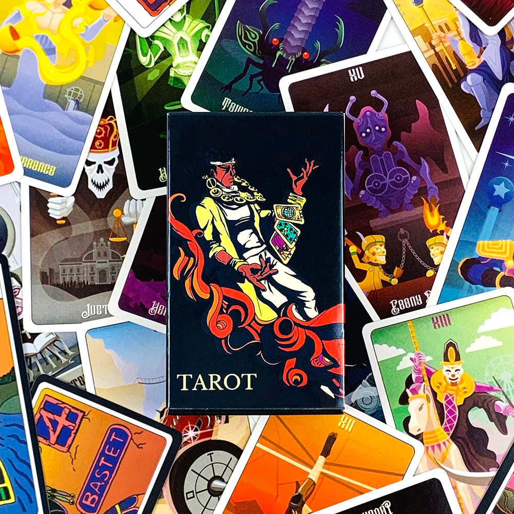 Anime Tarot Cards – 78-Card English Edition with Exquisite Character Art for Divination & Party Games