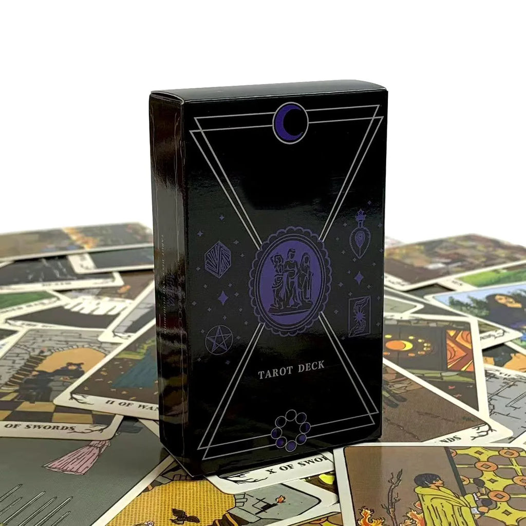 New Tarot Deck 78 Cards – English Edition for Predictive Divination, Family Games & Holiday Gifts