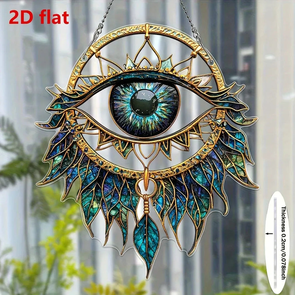 🧿 1Pc Evil Eyes Hanging Decoration – Wind Chime Pendant & Suncatcher for Home, Garden & Car Décor | Protective Ornament | Free Shipping