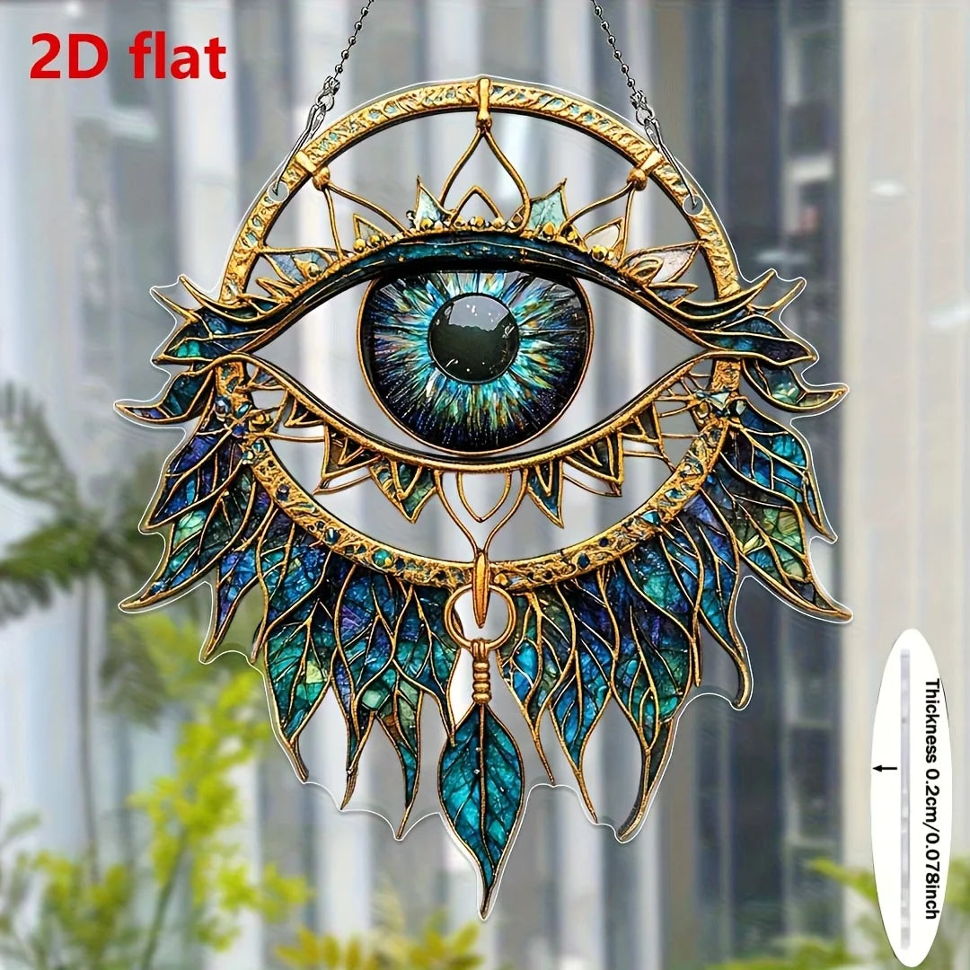 🧿 1Pc Evil Eyes Hanging Decoration – Wind Chime Pendant & Suncatcher for Home, Garden & Car Décor | Protective Ornament | Free Shipping