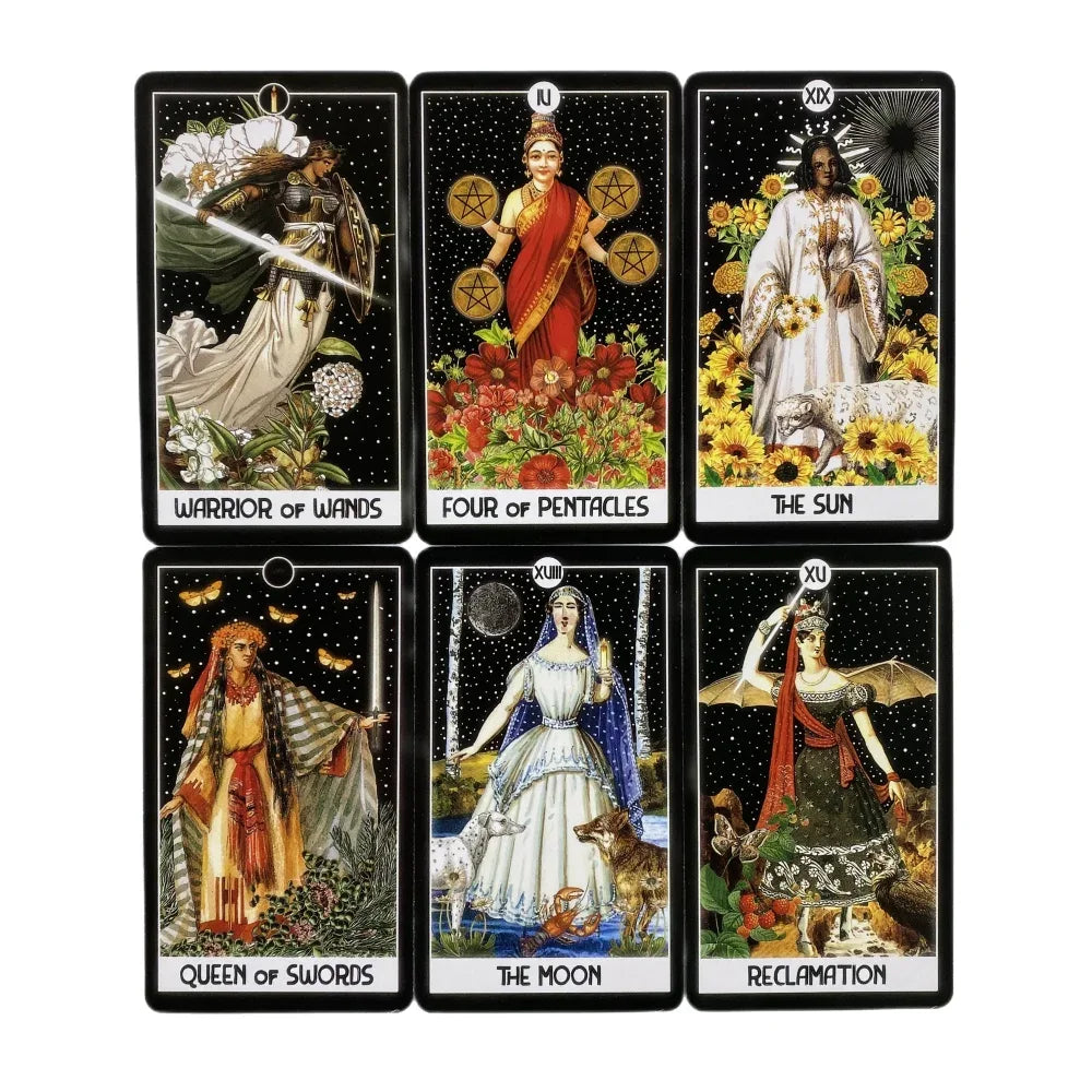 🌙 Intuitive Night Goddess Tarot Deck – 78 Cards | Beginner and Expert Friendly | Deeply Symbolic & Nature-Inspired | Includes 144-Page Guidebook