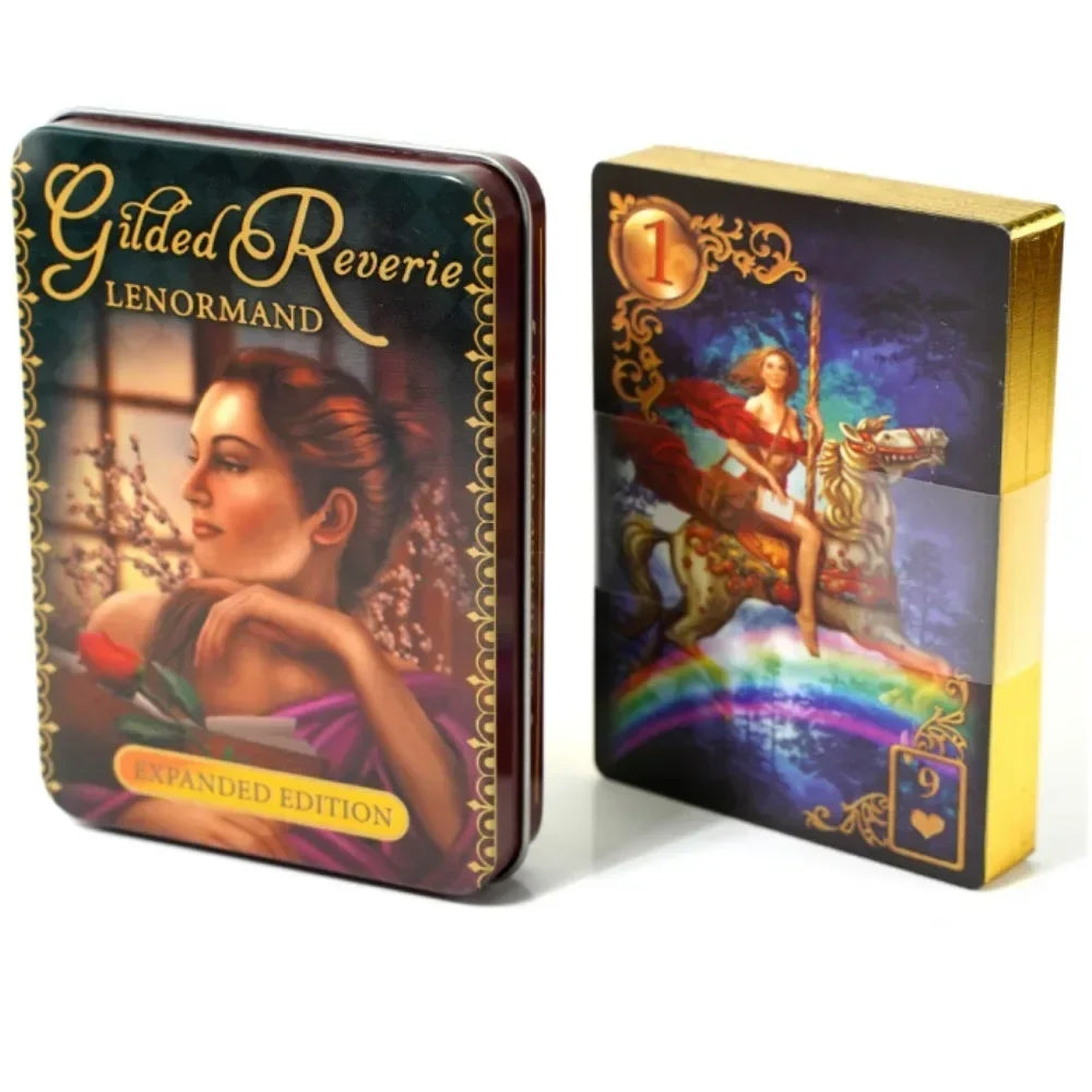 Wondering Spirit Tarot Deck – 78 Gold-Edged Cards in Durable Tin Box