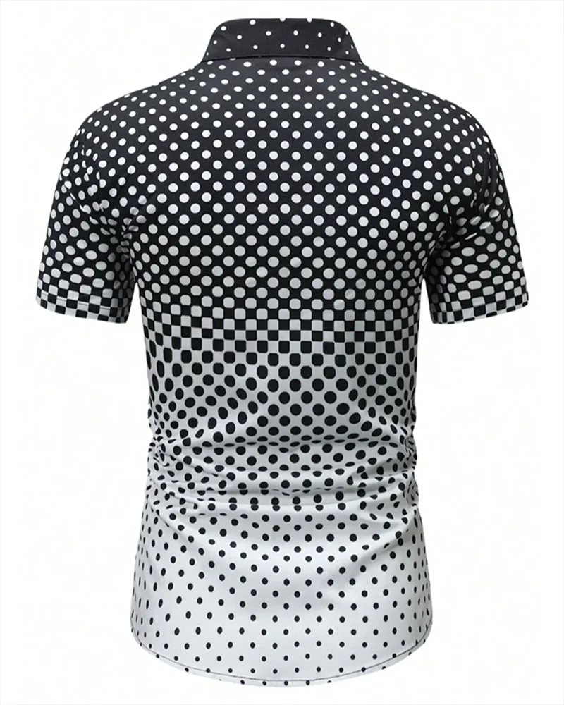 🎨 The Geometric 3D Block Masterpiece: Premium Men's Color-Block Hawaiian Shirt – High-Definition Digital Print, Breathable Short-Sleeve Button-Down, and Inclusive Oversized Silhouette (Up to 5XL)