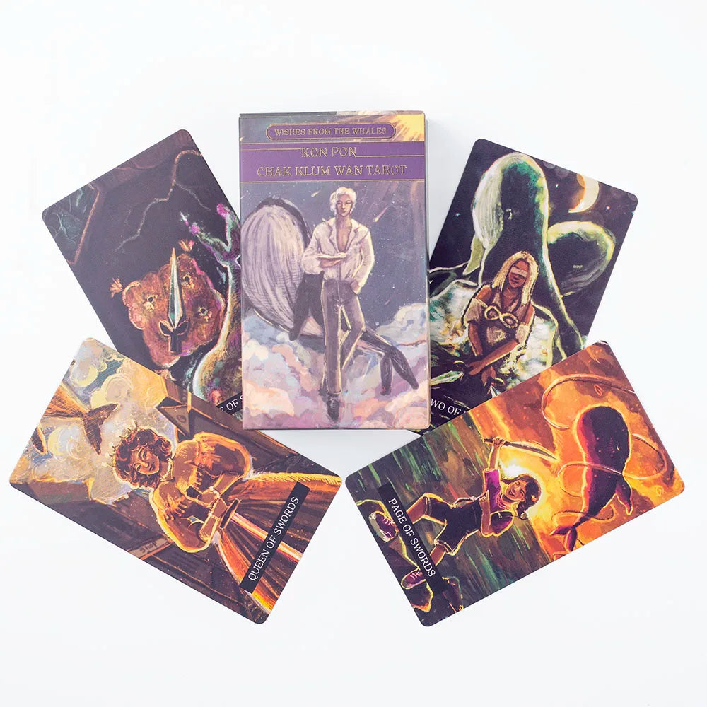 🃏 Wishes From The Whales Tarot Deck – 78-Card Deck Immersing You in a Fascinating Realm of Oceanic Spirits and Sea Creatures