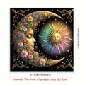 🃏 Elegant Sun & Moon Mandala Tarot Tablecloth – Starry Sky Witchcraft Altar Cloth for Astrology, Oracle Readings & Black Tarot Mat 75x75cm