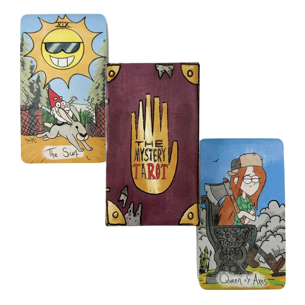Mystery Tarot Cards Deck - 78 Gravity Falls Inspired Cards for Party and Board Games