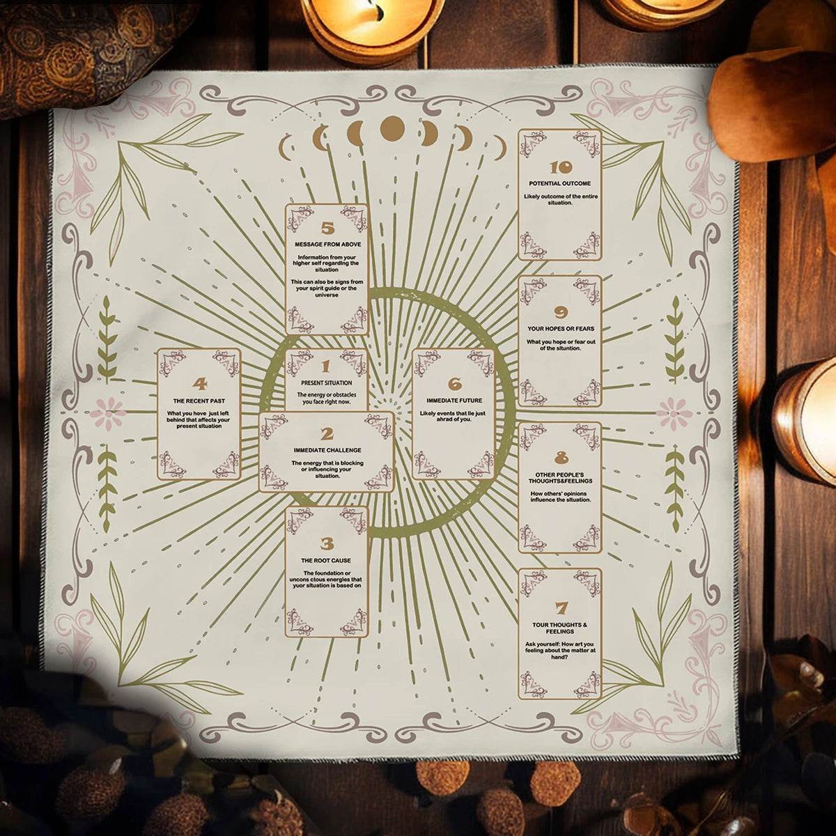 Celtic Cross Altar Cloth - Luxe Tarot Mat for Spiritual Practice