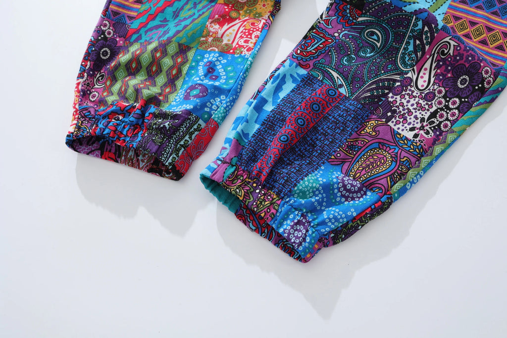 ✨ The Euro-Heritage Paisley Linen Trousers: Premium Men's Cotton-Linen Blend Casual Pants – Featuring Intricate 3D Paisley Graphics, Mid-Waist Drawstring, and Tailored Comfort for Spring/Autumn Seasons