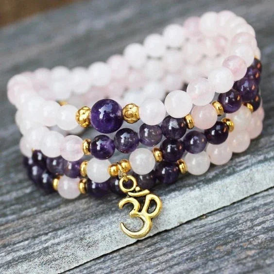 ✨ Turquoise & Onyx Mala Yoga Wrap Bracelet – 108 Prayer Beads Meditation Necklace for Spiritual Focus and Calm A21