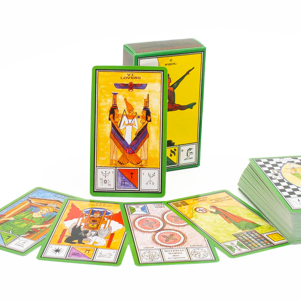 80Pcs Tarot Deck Ceremonial Magick Cards A Pictorial Synthesis Three Great Pillars of 3rd Edition 10.6*6.3cm Board Game