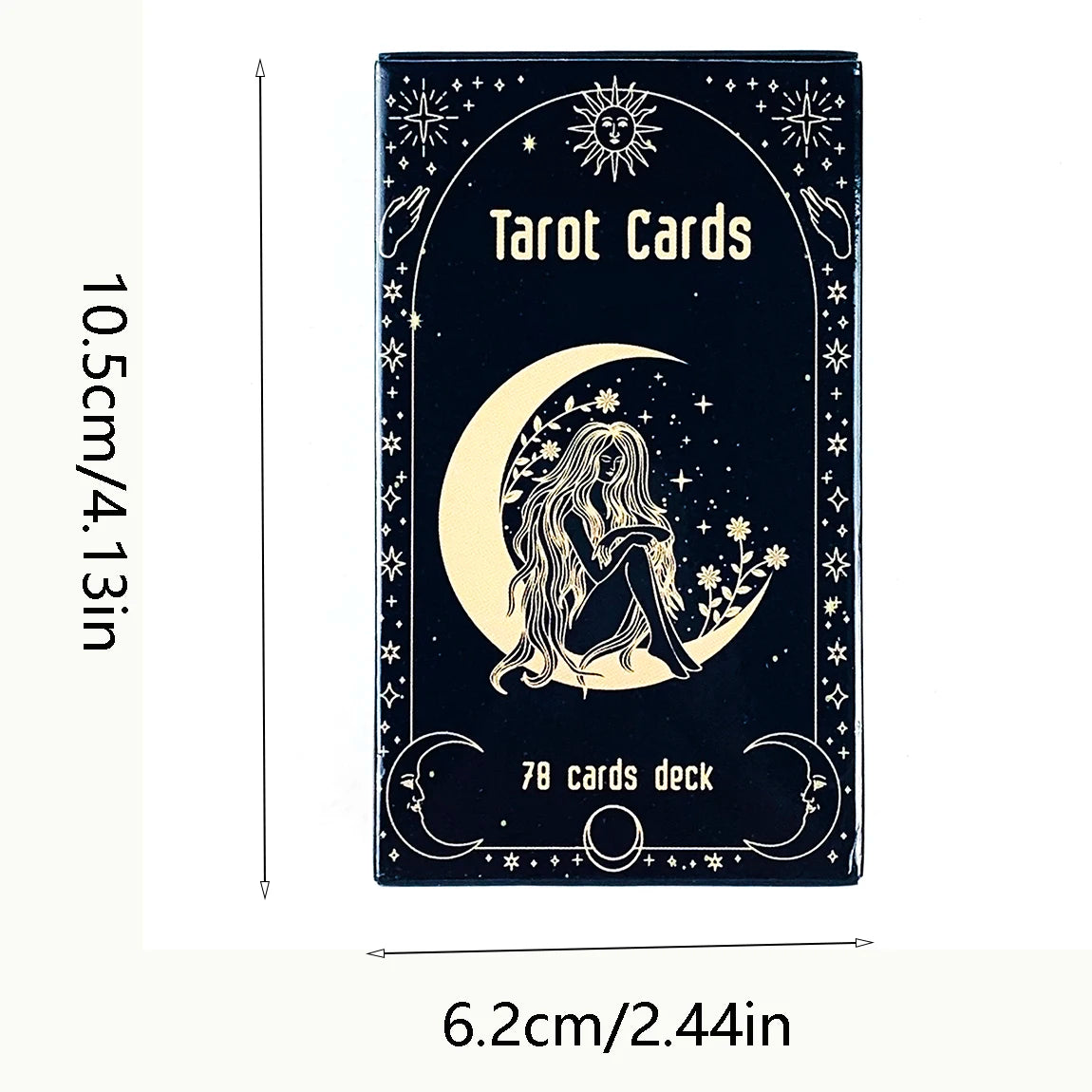 New Tarot Cards Deck - 78pcs Beginner's English Edition, Pocket Size for Divination & Board Games