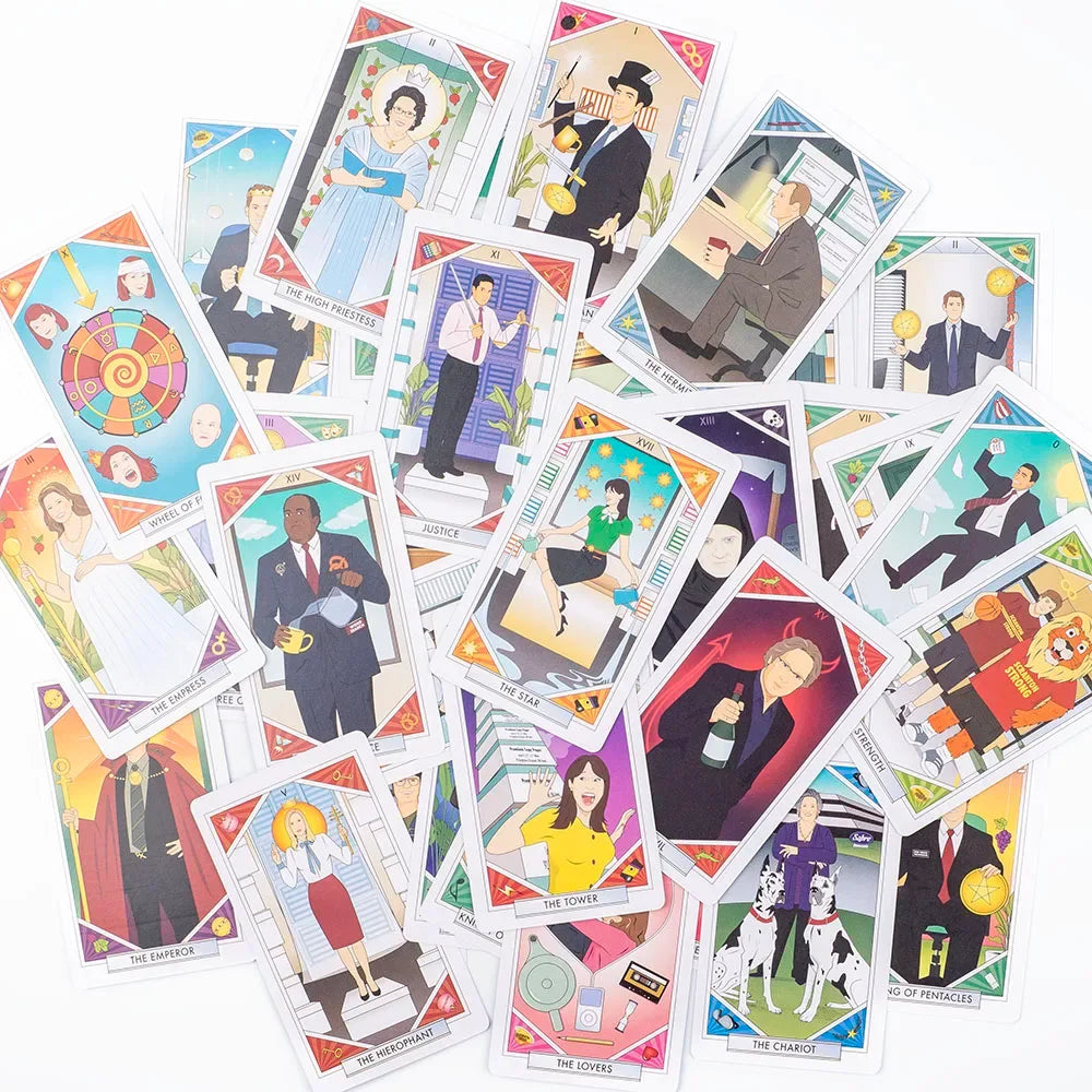 💗 Unofficial Office Tarot Deck – 78 Cards (10.3×6 cm) for Family Parties & Divination