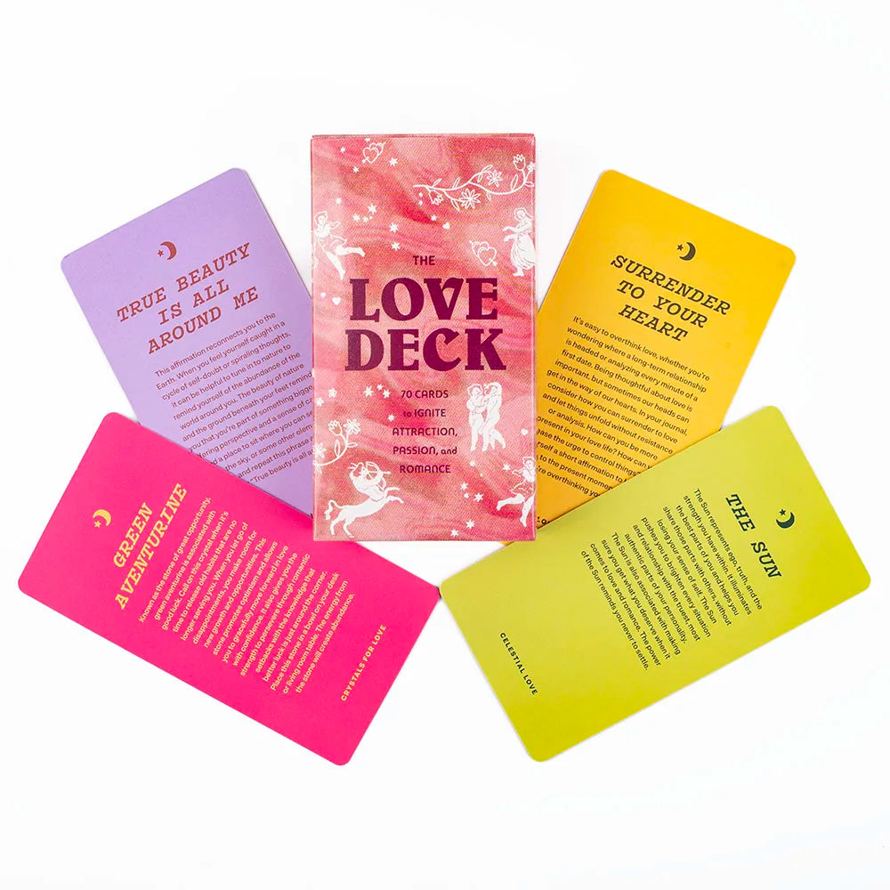 💗 The Love Deck Cards – 70 Pcs English Visions Tarot Deck for Divination & Parties